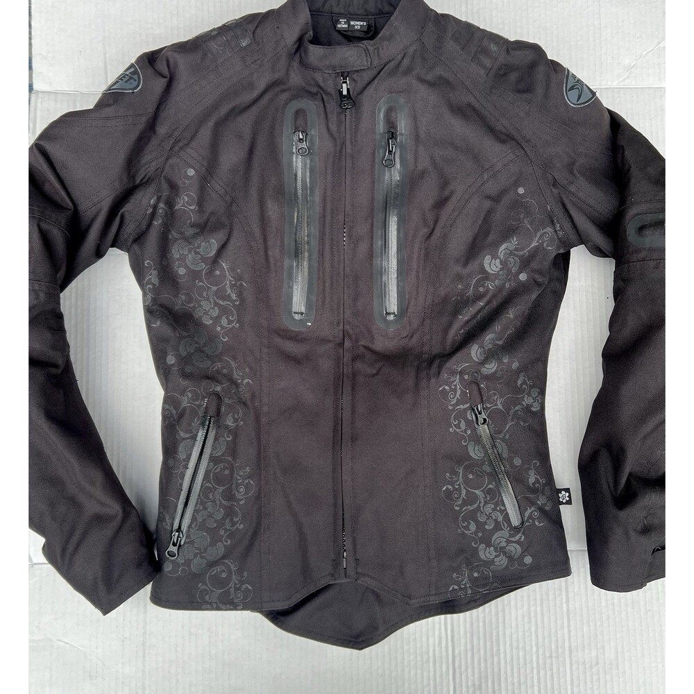 Y2K Floral Moto Riding Joe Rocket Womens XS Armored Motorcycle Jacket Floral